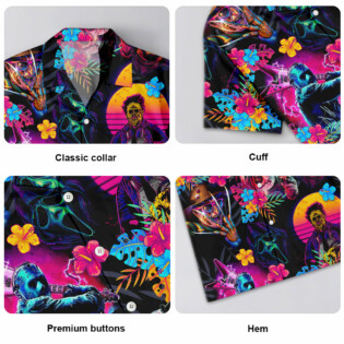 Halloween All Horror Movie Retro Tropical Style - Hawaiian Shirt - Owl Ohh-Owl Ohh
