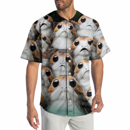Star Wars The Last Jedi Many Porgs - Baseball Jersey