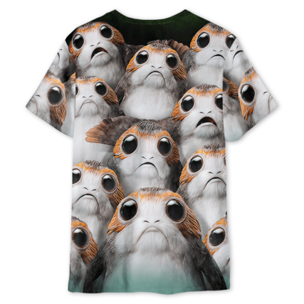 Star Wars The Last Jedi Many Porgs - Unisex 3D T-shirt