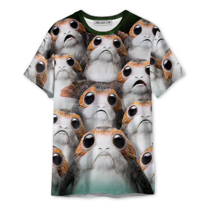 Star Wars The Last Jedi Many Porgs - Unisex 3D T-shirt