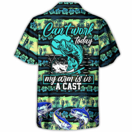 Fishing Can't Work Today My Arm Is In A Cast - Hawaiian Shirt - Owl Ohh-Owl Ohh