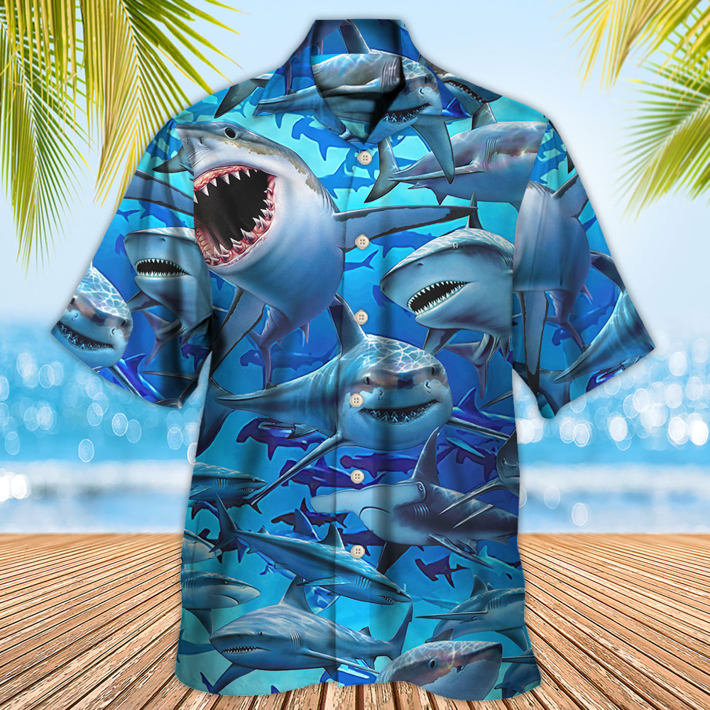 Shark Awesome Love It Love Ocean Shark - Hawaiian Shirt - Owl Ohh - Owl Ohh
