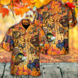 Turkey Happy Wishbone Thanksgiving - Hawaiian Shirt - Owl Ohh-Owl Ohh