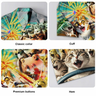 Park Cat Funny Roller Coaster - Hawaiian Shirt - Owl Ohh-Owl Ohh