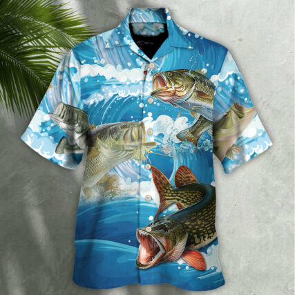 Fishing Blue Wave Style - Hawaiian Shirt - Owl Ohh - Owl Ohh