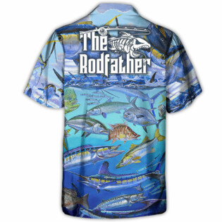 Fishing Undersea The Rodfather Tuna Fish - Hawaiian Shirt - Owl Ohh-Owl Ohh