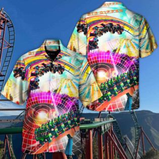 Park Roller Coaster Crazy Fun - Hawaiian Shirt - Owl Ohh-Owl Ohh
