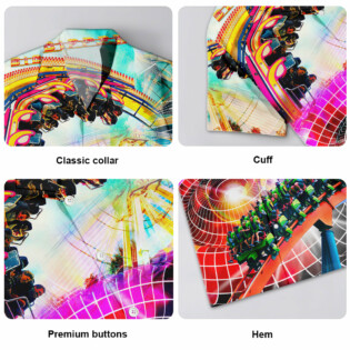 Park Roller Coaster Crazy Fun - Hawaiian Shirt - Owl Ohh-Owl Ohh