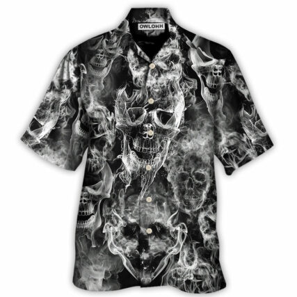 Skull Smoke Kill This Life - Hawaiian Shirt - Owl Ohh for men and women, kids - Owl Ohh