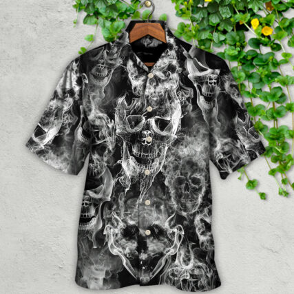 Skull Smoke Kill This Life - Hawaiian Shirt - Owl Ohh for men and women, kids - Owl Ohh