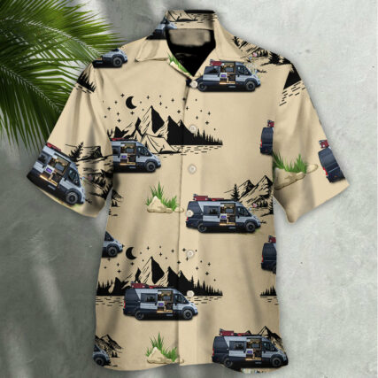 Camping Van Outdoor Life Moon Night Custom Photo - Hawaiian Shirt - Owl Ohh - Owl Ohh