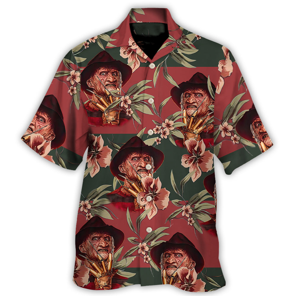 Halloween Freddy Krueger Tropical Style - Hawaiian Shirt - Owl Ohh-Owl Ohh