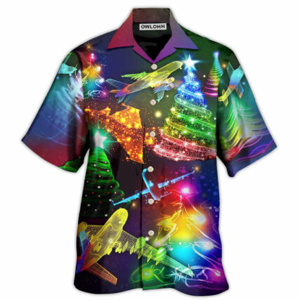 Combat Aircraft Christmas Merry Everything Happy Always - Hawaiian Shirt - Owl Ohh - Owl Ohh