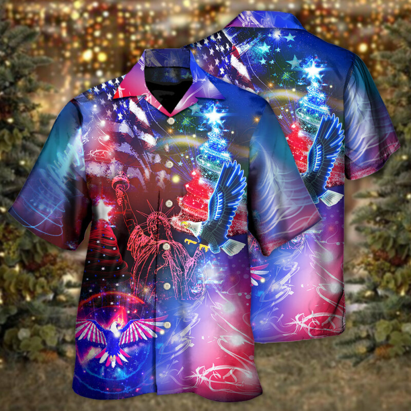 America Christmas Merry Everything Happy Always - Hawaiian Shirt - Owl Ohh - Owl Ohh