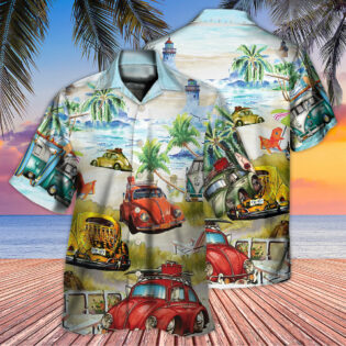 Car Love Beach Cool Style - Hawaiian Shirt - Owl Ohh-Owl Ohh