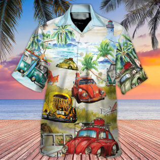 Car Love Beach Cool Style - Hawaiian Shirt - Owl Ohh-Owl Ohh