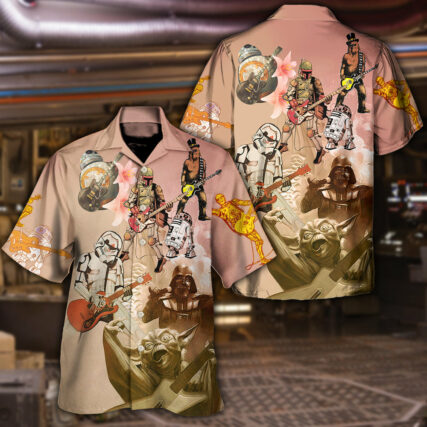 Star Wars Playing Guitar Where Words Fail Music Speaks - Hawaiian Shirt
