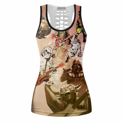 Star Wars Playing Guitar Where Words Fail Music Speaks - Tank Top Hollow