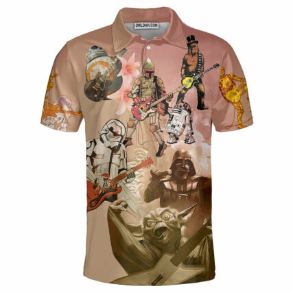 Star Wars Playing Guitar Where Words Fail Music Speaks - Polo Shirt