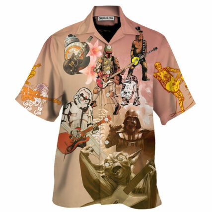Star Wars Playing Guitar Where Words Fail Music Speaks - Hawaiian Shirt