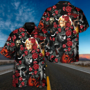 Halloween Horror Movie All Star Tropical Style - Hawaiian Shirt - Owl Ohh-Owl Ohh