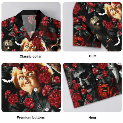 Halloween Horror Movie All Star Tropical Style - Hawaiian Shirt - Owl Ohh-Owl Ohh