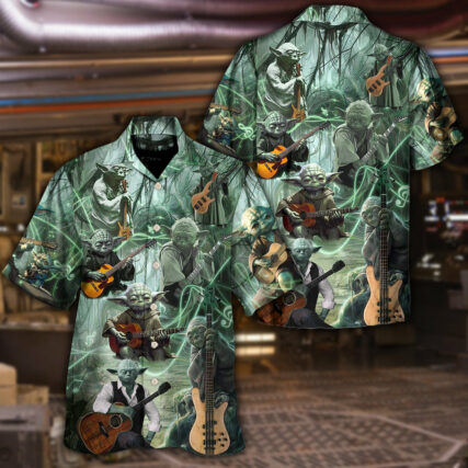 Star Wars Yoda Playing Guitar Fantastic - Hawaiian Shirt