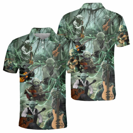 Star Wars Yoda Playing Guitar Fantastic - Polo Shirt