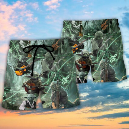 Star Wars Yoda Playing Guitar Fantastic - Beach Short