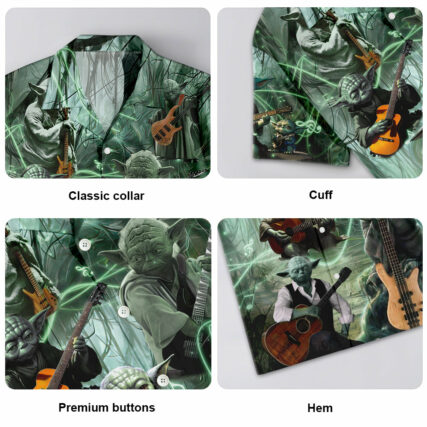Star Wars Yoda Playing Guitar Fantastic - Hawaiian Shirt