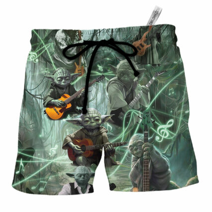 Star Wars Yoda Playing Guitar Fantastic - Beach Short