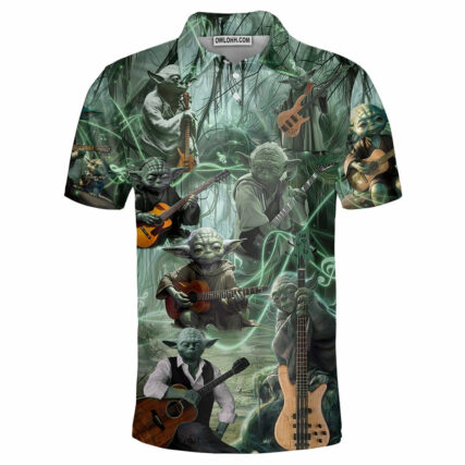 Star Wars Yoda Playing Guitar Fantastic - Polo Shirt