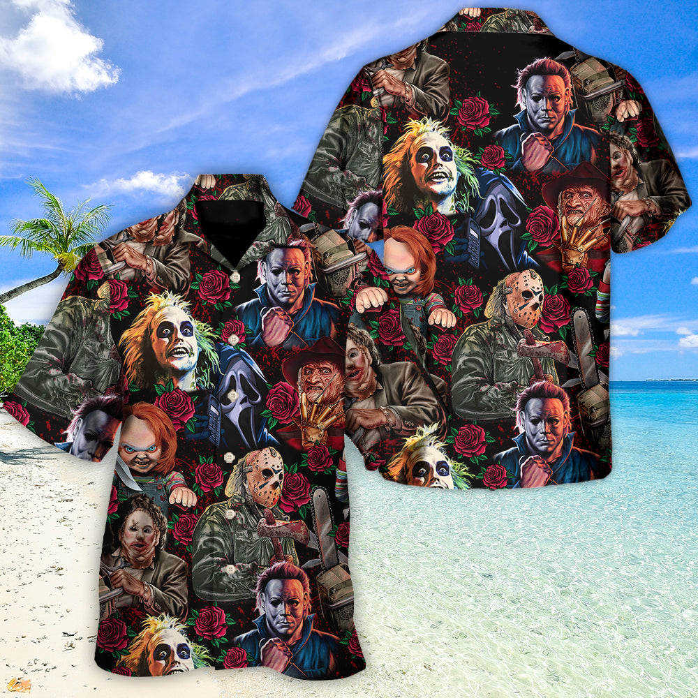 Halloween Horror Movie Scary Tropical Style - Hawaiian Shirt - Owl Ohh-Owl Ohh