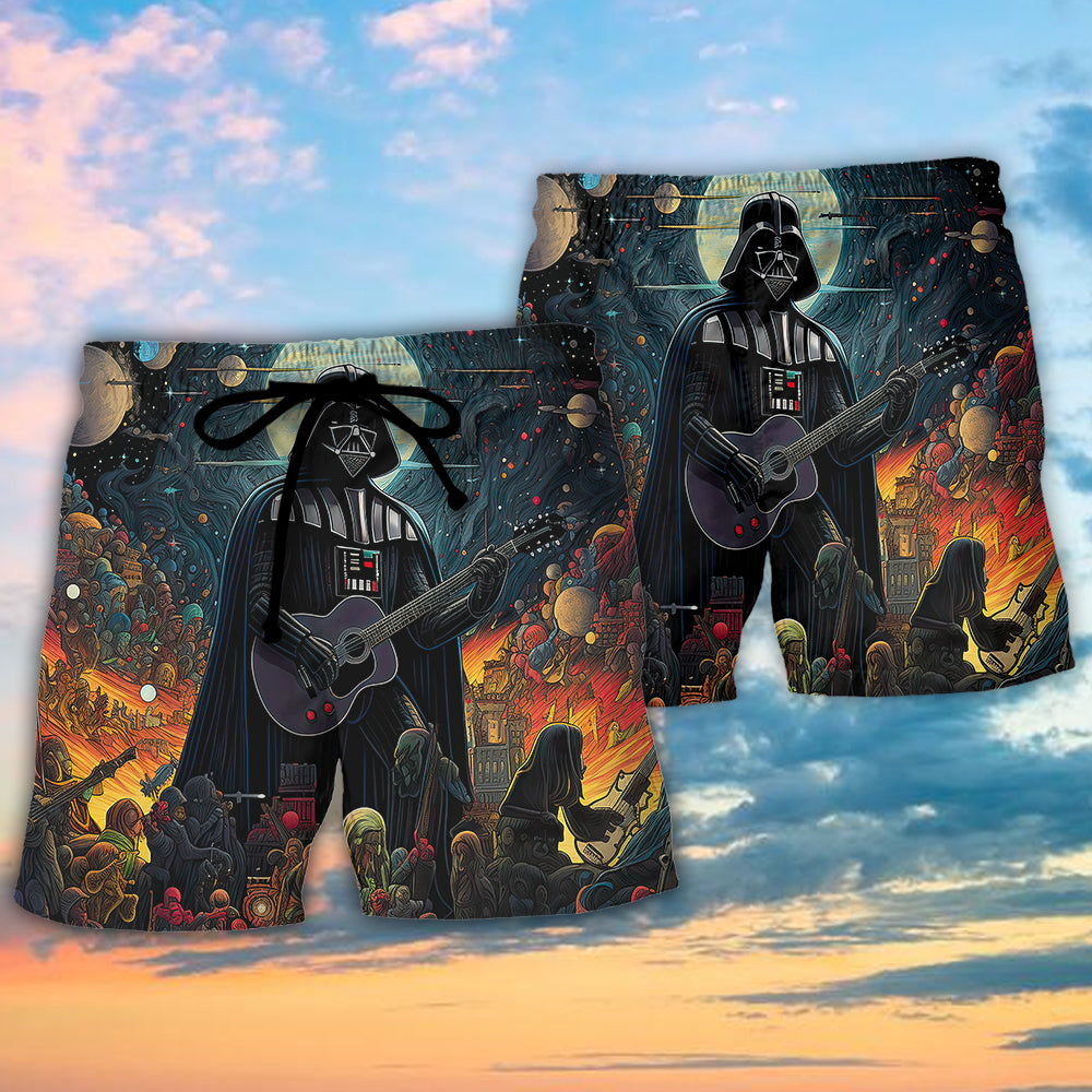 Star Wars Darth Vader Nobody Can Stop Me Playing Guitar - Beach Short