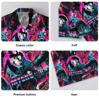 Halloween Horror Movie Retro Tropical Style - Hawaiian Shirt - Owl Ohh-Owl Ohh