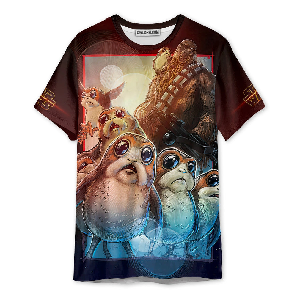 Star Wars Porgs Are Friends Not Food - Unisex 3D T-shirt