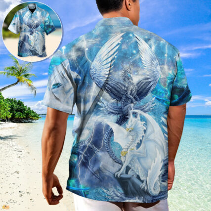 Dragon Snow Love Life Amazing Galaxy Sky - Hawaiian Shirt - Owl Ohh-Owl Ohh