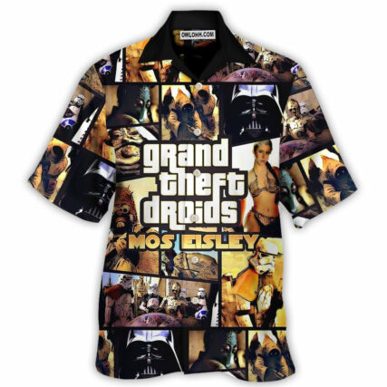 Starwars Grand Theft Droids Mos Eisley - Hawaiian Shirt For Men, Women, Kids - Owl Ohh-Owl Ohh