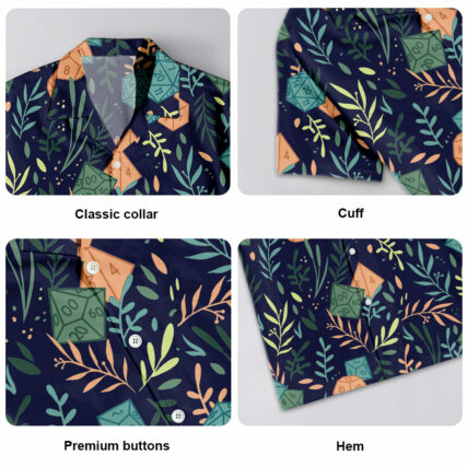 DnD Summer Dice Pattern - Hawaiian Shirt - Owl Ohh-Owl Ohh