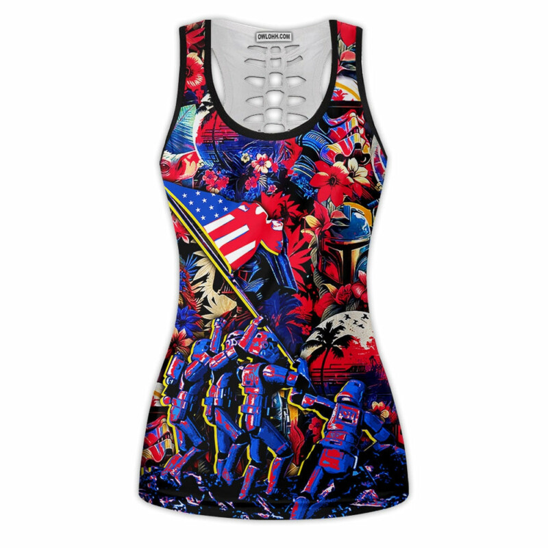 Independence Day Special Star Wars Synthwave Tropical Style - Tank Top Hollow