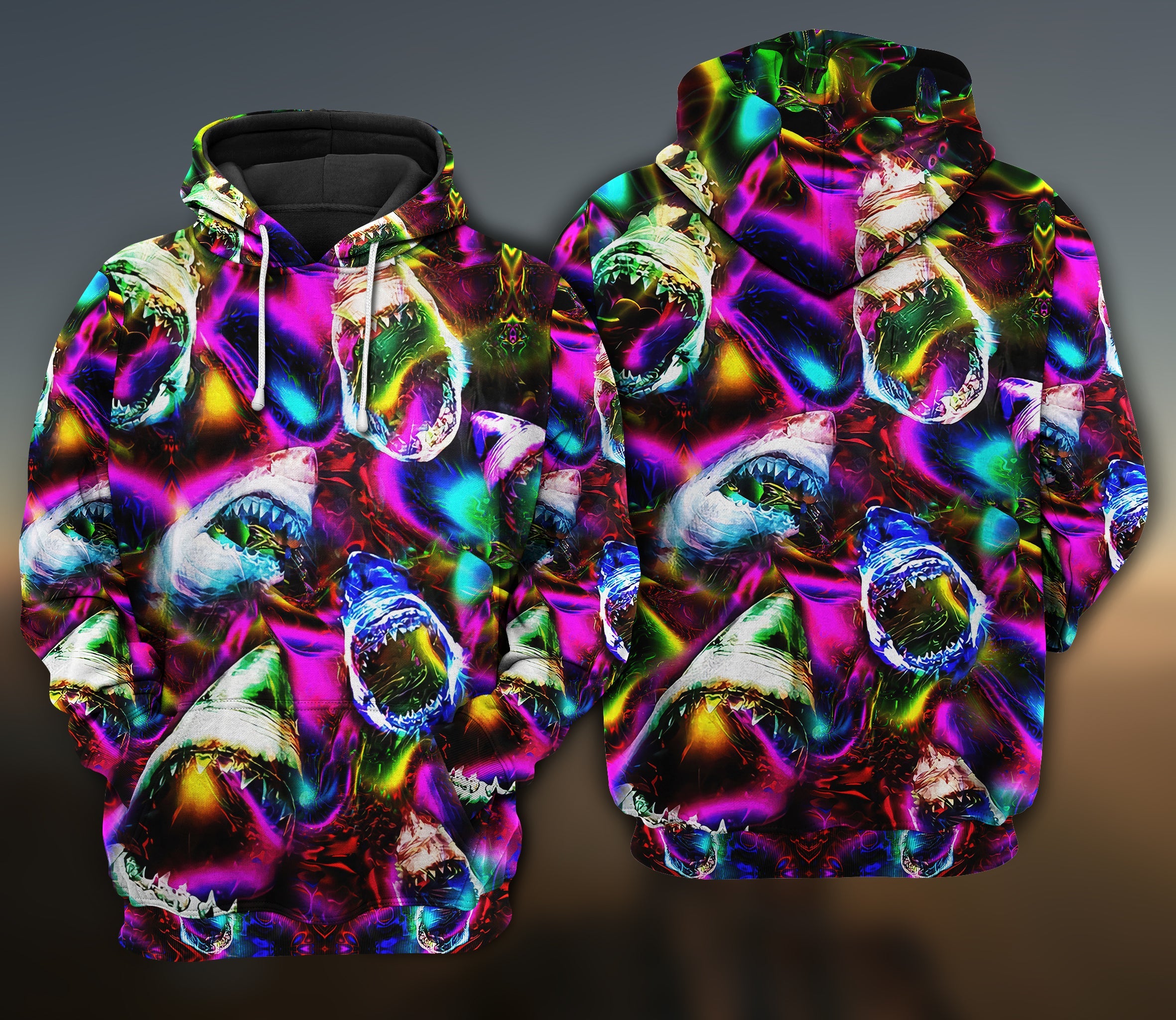 Shark Angry Loves Color Limited Edition - Hoodie - HOOD