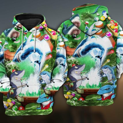 Shark It Takes Lots Of Balls To Play Pool Limited - Hoodie - HOOD