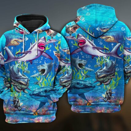 Shark What If Megalodon Was Alive- Hoodie - HOOD