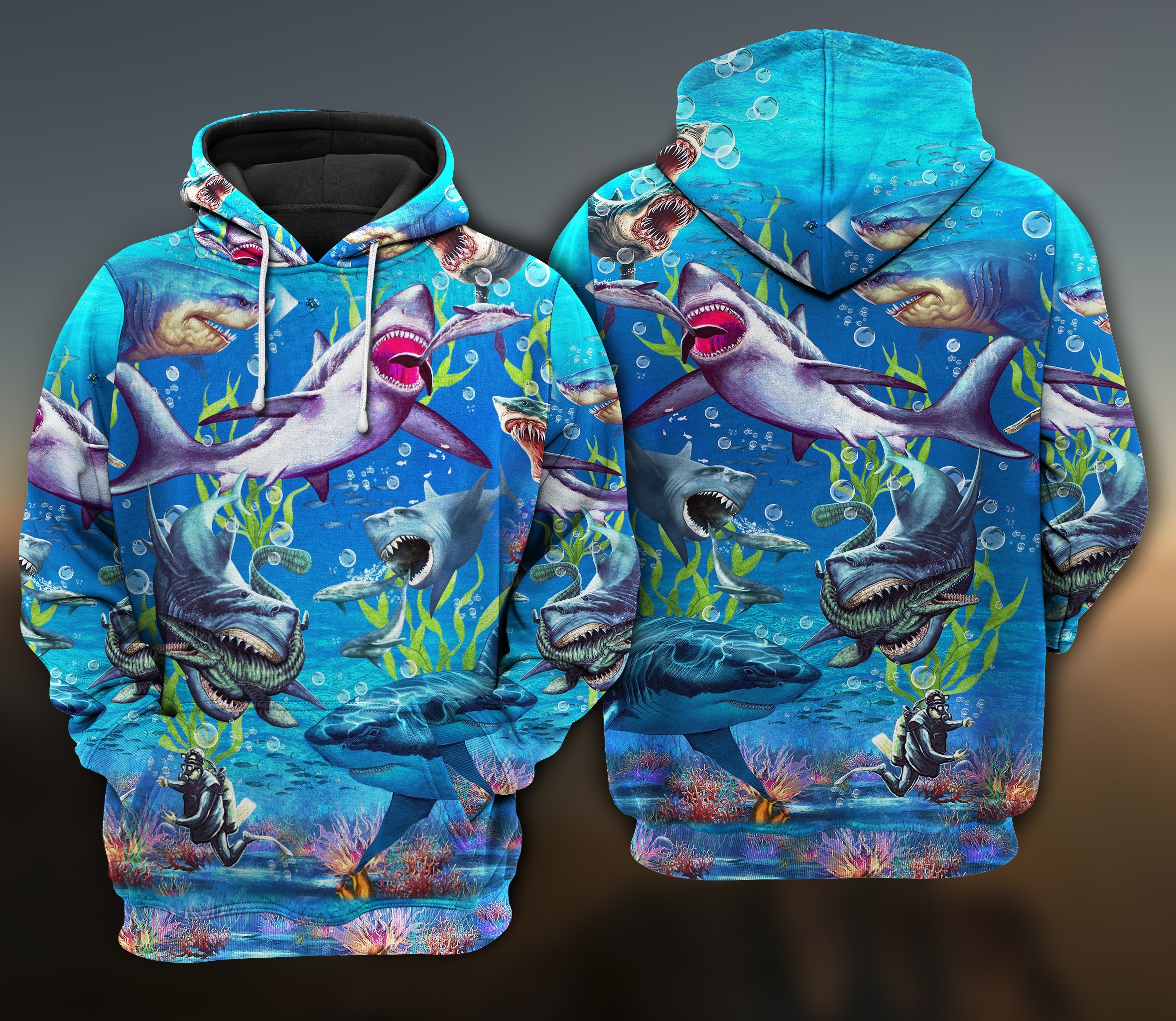 Shark What If Megalodon Was Alive- Hoodie - HOOD