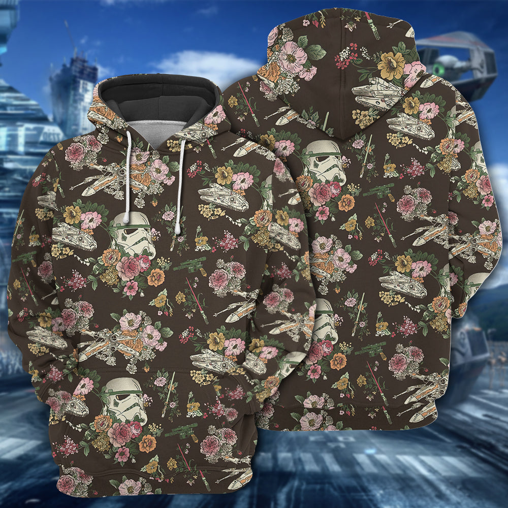 SW Stormtrooper Flower Vintage - Hoodie