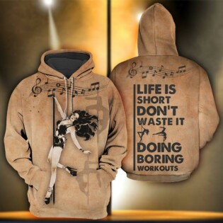 Pole Dance Life Is Short With Dark Yellow - Hoodie - Owl Ohh - Owl Ohh