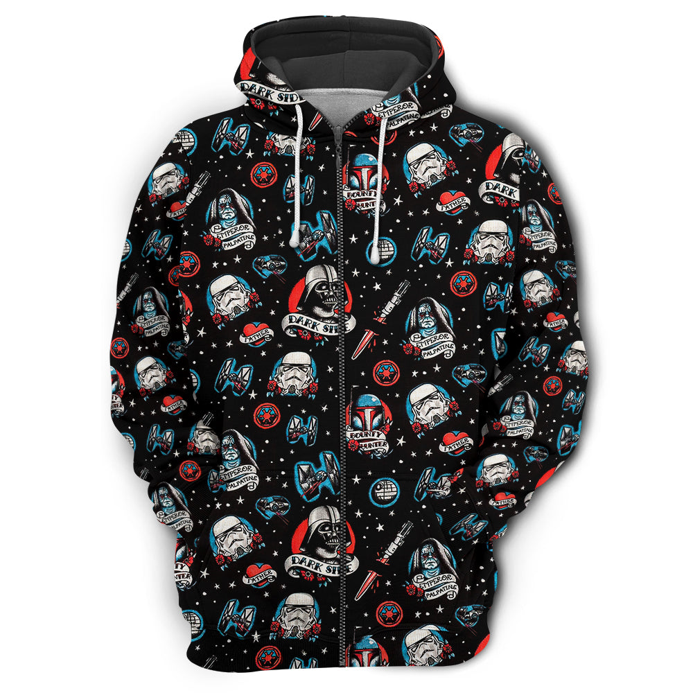 Star Wars Darth Vader Storm Trooper Dark Side Black - Hoodie