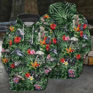 Star Wars Space Ships Tropical Forest - Hoodie