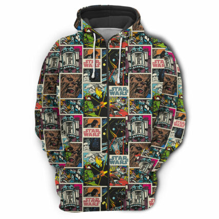 Star Wars Print Comic Pattern - Hoodie