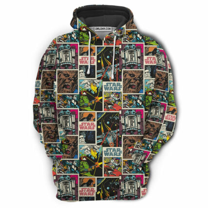 Star Wars Print Comic Pattern - Hoodie